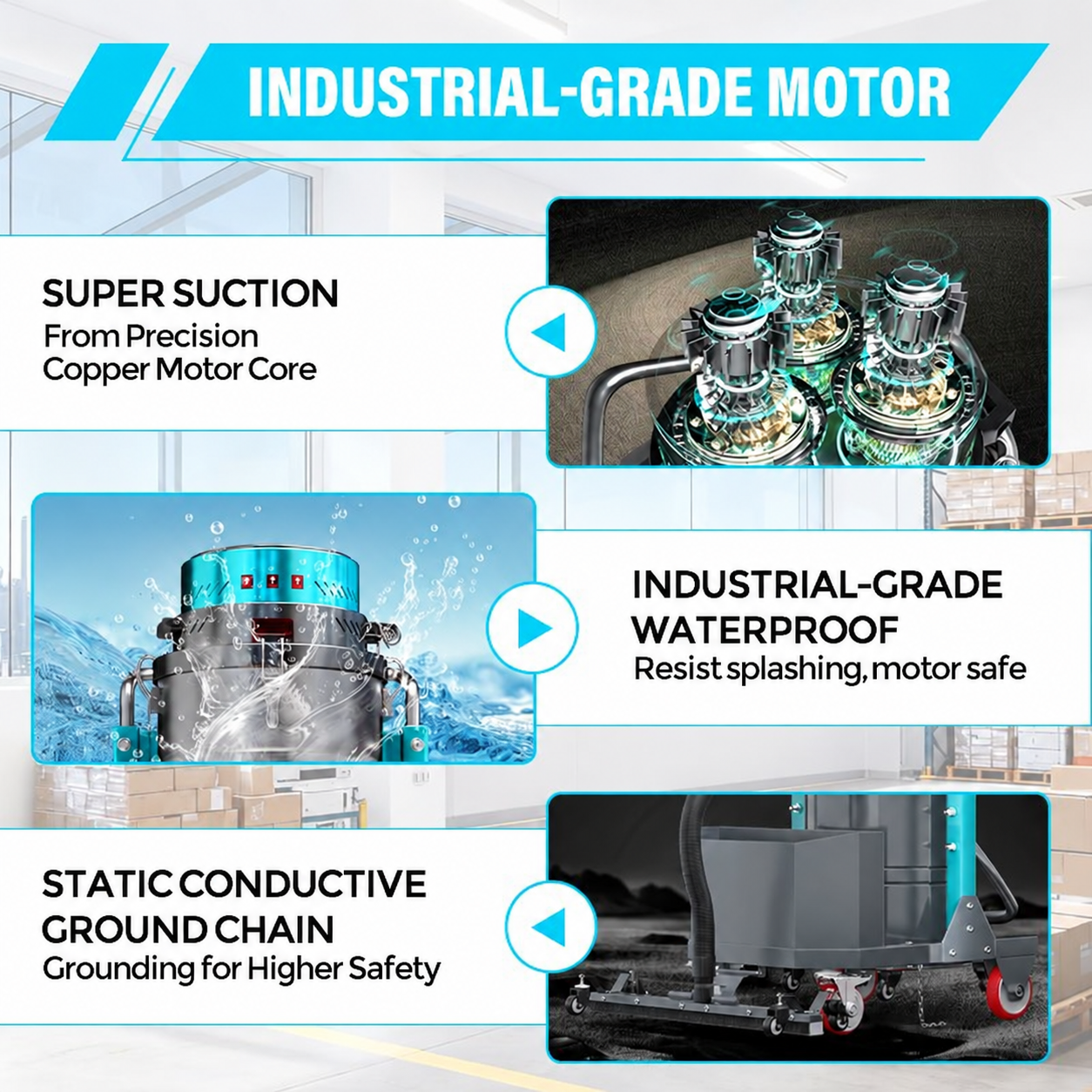 Motor, waterproofing and grounding-chain features thumbnail